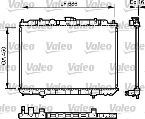 Valeo 735063 - Радіатор, охолодження двигуна autocars.com.ua