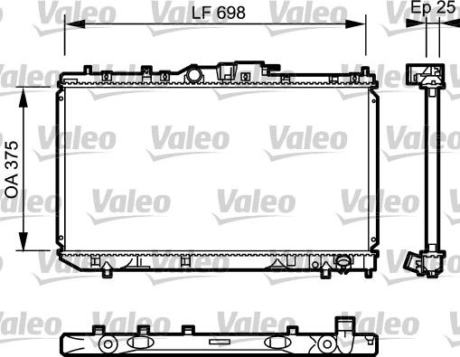 Valeo 735075 - Радіатор, охолодження двигуна autocars.com.ua