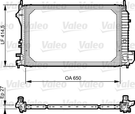 Valeo 735083 - Радиатор, охлаждение двигателя avtokuzovplus.com.ua