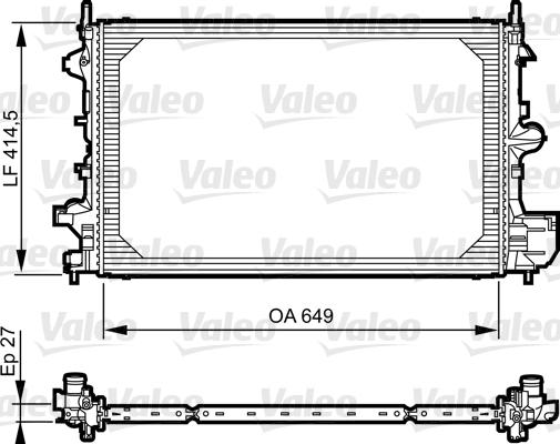 Valeo 735085 - Радіатор, охолодження двигуна autocars.com.ua
