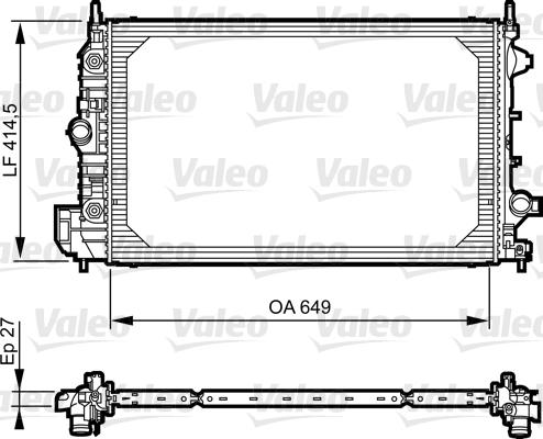Valeo 735086 - Радіатор, охолодження двигуна autocars.com.ua