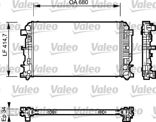 Valeo 735089 - Радіатор, охолодження двигуна autocars.com.ua