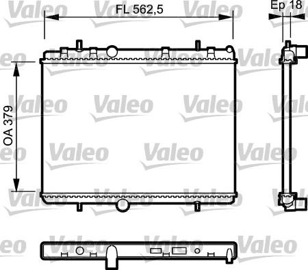 Valeo 735091 - Радіатор, охолодження двигуна autocars.com.ua