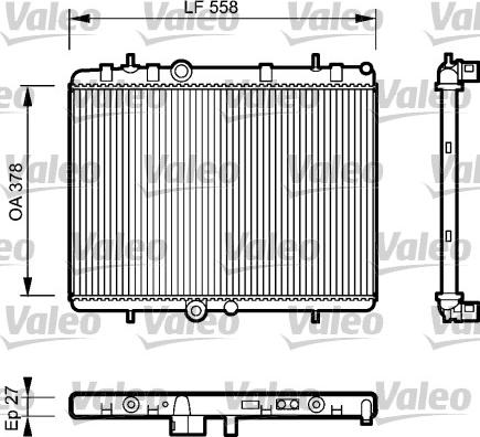 Valeo 735092 - Радіатор, охолодження двигуна autocars.com.ua