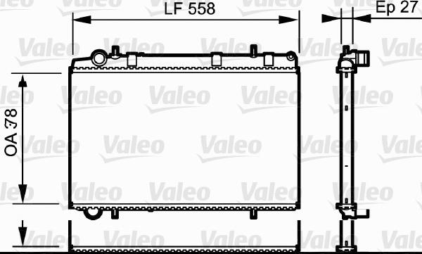 Valeo 735136 - Радіатор, охолодження двигуна autocars.com.ua