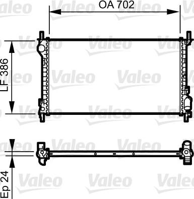 Valeo 735167 - Радиатор, охлаждение двигателя avtokuzovplus.com.ua