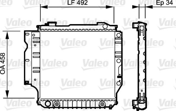 Valeo 735196 - Радіатор, охолодження двигуна autocars.com.ua