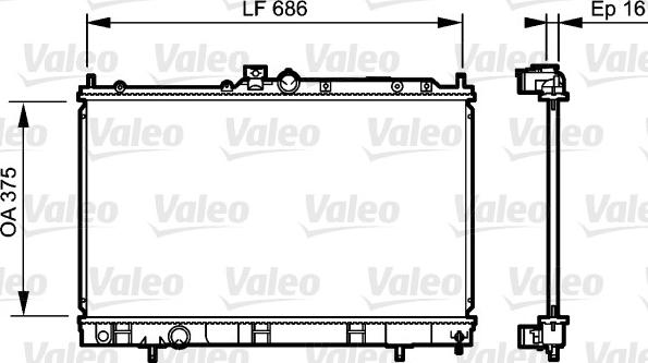 Valeo 735198 - Радіатор, охолодження двигуна autocars.com.ua