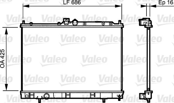 Valeo 735201 - Радіатор, охолодження двигуна autocars.com.ua