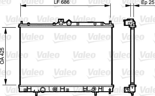 Valeo 735202 - Радіатор, охолодження двигуна autocars.com.ua