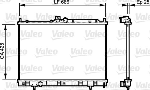 Valeo 735203 - Радиатор, охлаждение двигателя avtokuzovplus.com.ua