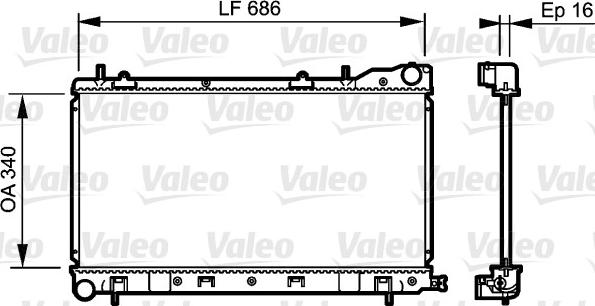 Valeo 735208 - Радіатор, охолодження двигуна autocars.com.ua