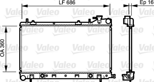 Valeo 735209 - Радіатор, охолодження двигуна autocars.com.ua