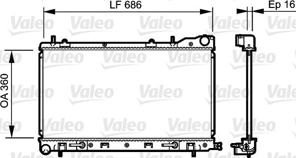 Valeo 735210 - Радіатор, охолодження двигуна autocars.com.ua