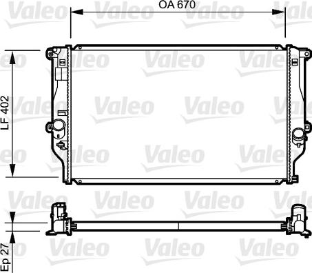 Valeo 735216 - Радіатор, охолодження двигуна autocars.com.ua