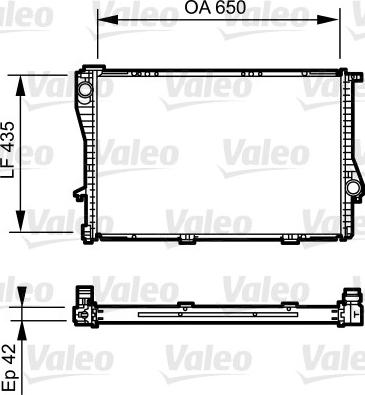 Valeo 735233 - Радіатор, охолодження двигуна autocars.com.ua