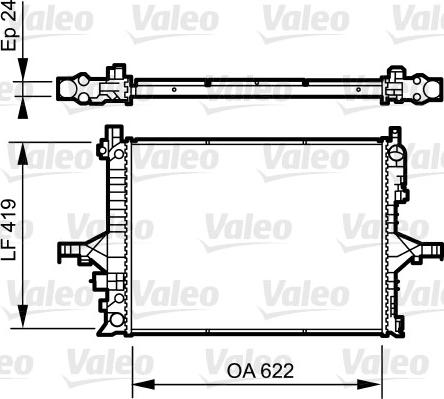 Valeo 735237 - Радіатор, охолодження двигуна autocars.com.ua