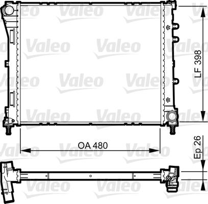 Valeo 735273 - Радіатор, охолодження двигуна autocars.com.ua