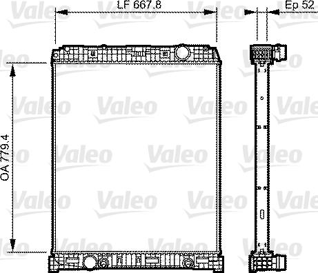 Valeo 735305 - Радіатор, охолодження двигуна autocars.com.ua