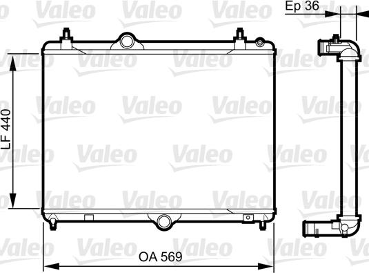 Valeo 735371 - Радіатор, охолодження двигуна autocars.com.ua