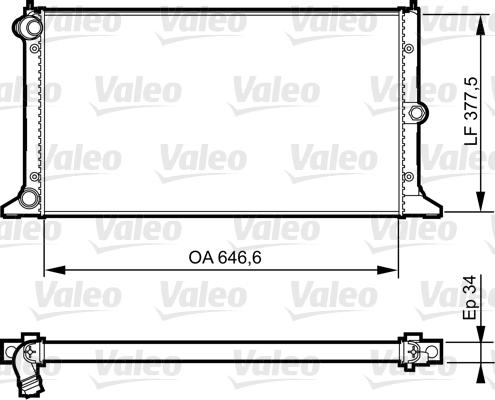 Valeo 735372 - Радіатор, охолодження двигуна autocars.com.ua