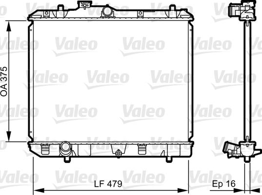 Valeo 735383 - Радіатор, охолодження двигуна autocars.com.ua