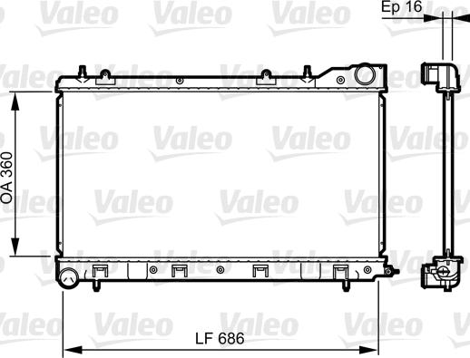 Valeo 735404 - Радіатор, охолодження двигуна autocars.com.ua