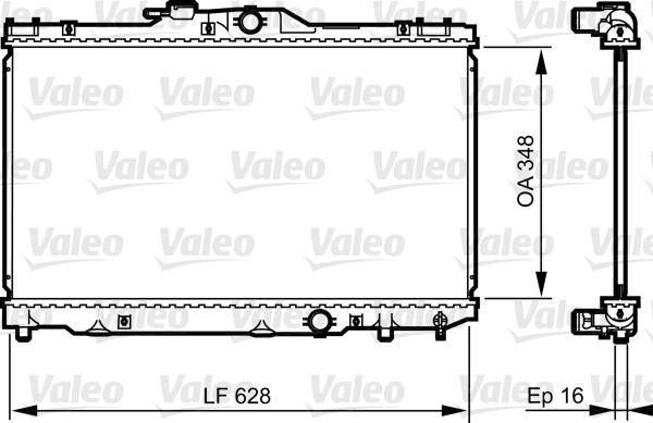 Valeo 735415 - Радіатор, охолодження двигуна autocars.com.ua