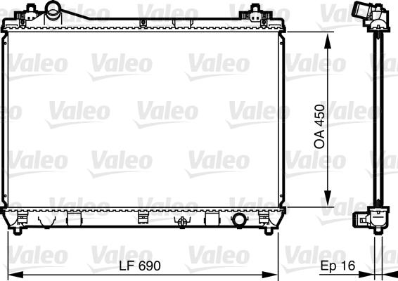 Valeo 735433 - Радіатор, охолодження двигуна autocars.com.ua