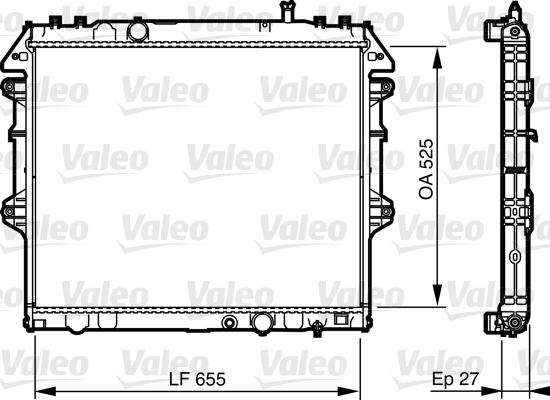 Valeo 735442 - Радіатор, охолодження двигуна autocars.com.ua