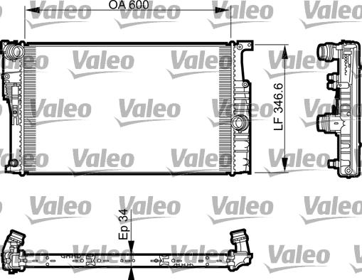 Valeo 735456 - Радіатор, охолодження двигуна autocars.com.ua