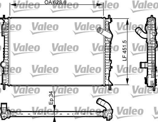 Valeo 735461 - Радіатор, охолодження двигуна autocars.com.ua