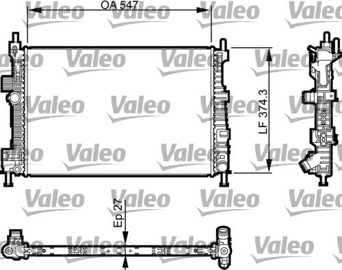 Valeo 735466 - Радіатор, охолодження двигуна autocars.com.ua