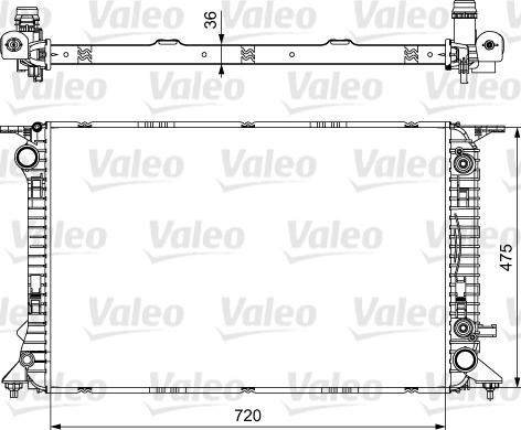 Valeo 735473 - Радіатор, охолодження двигуна autocars.com.ua