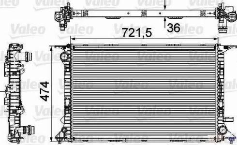 Valeo 735474 - Радіатор, охолодження двигуна autocars.com.ua