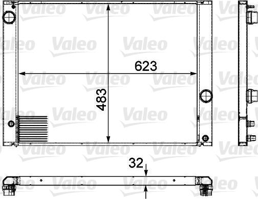 Valeo 735476 - Радіатор, охолодження двигуна autocars.com.ua