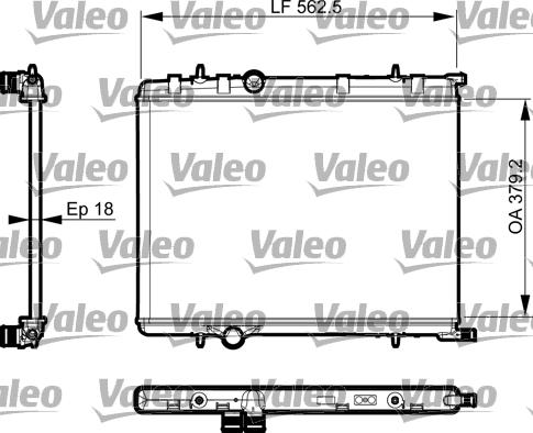 Valeo 735496 - Радіатор, охолодження двигуна autocars.com.ua