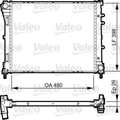 Valeo 735498 - Радиатор, охлаждение двигателя avtokuzovplus.com.ua