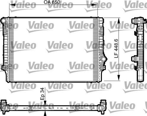 Valeo 735548 - Радіатор, охолодження двигуна autocars.com.ua