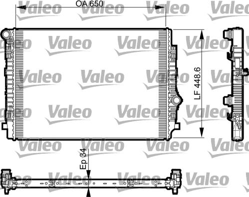 Valeo 735549 - Радіатор, охолодження двигуна autocars.com.ua