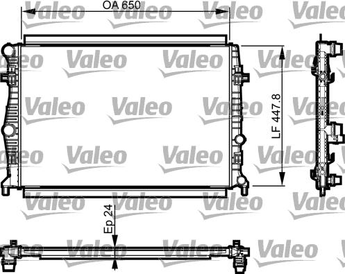 Valeo 735556 - Радіатор, охолодження двигуна autocars.com.ua
