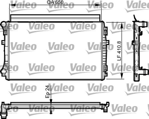 Valeo 735558 - Радиатор, охлаждение двигателя avtokuzovplus.com.ua