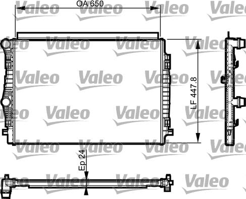 Valeo 735559 - Радіатор, охолодження двигуна autocars.com.ua