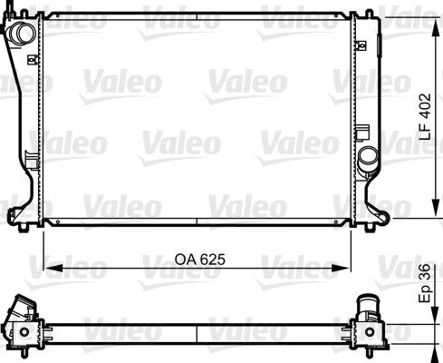 Valeo 735573 - Радіатор, охолодження двигуна autocars.com.ua