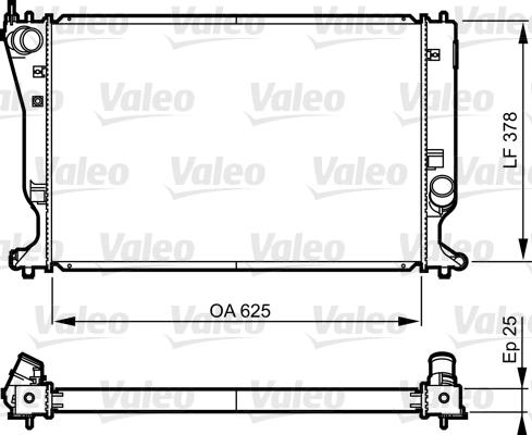 Valeo 735574 - Радіатор, охолодження двигуна autocars.com.ua