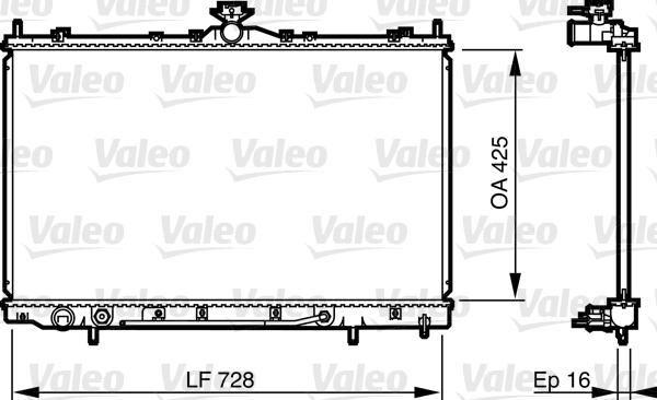 Valeo 735576 - Радіатор, охолодження двигуна autocars.com.ua