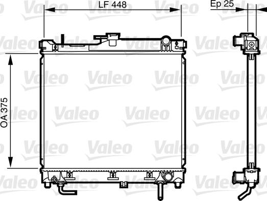 Valeo 735578 - Радіатор, охолодження двигуна autocars.com.ua