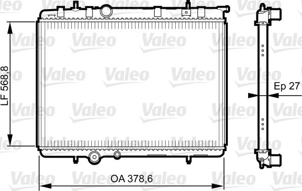 Valeo 735597 - Радіатор, охолодження двигуна autocars.com.ua