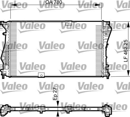 Valeo 735599 - Радіатор, охолодження двигуна autocars.com.ua