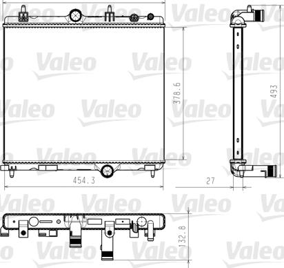 Valeo 735618 - Радіатор, охолодження двигуна autocars.com.ua